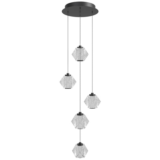 Beluga 5-Light Modern Black LED Pendant Light