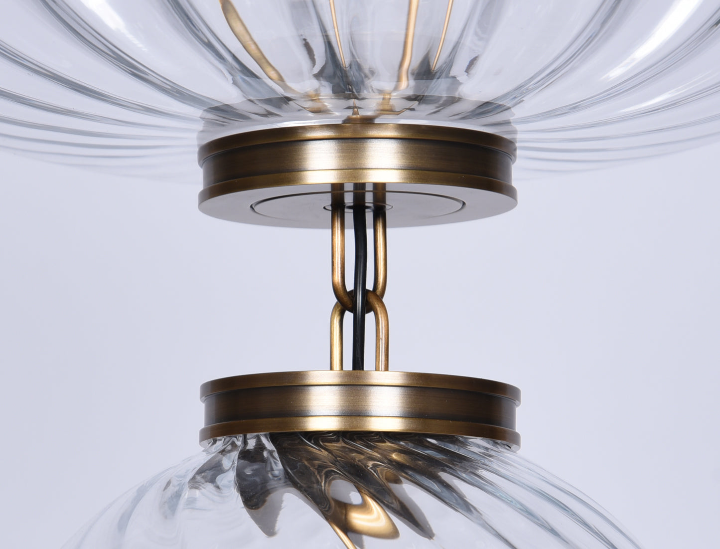 Modern Brass 2-Tier LED Pendant Light – Contemporary Linear Chandelier, Dimmable