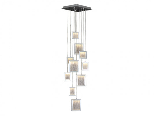 Brentwood 10-Light Brushed Aluminum Pendant Light