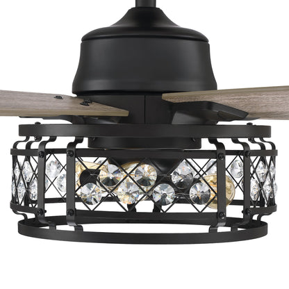 52" 5-Blade 3-Light Farmhouse Ceiling Fan with Light