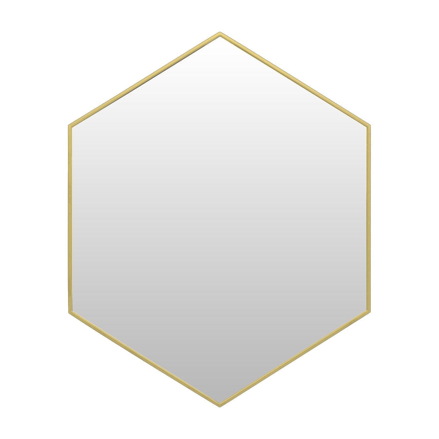 Wall Mirror 24x30" Modern Gold Hexagon Framed Mirror