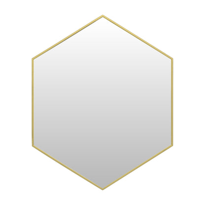 Wall Mirror 24x30" Modern Gold Hexagon Framed Mirror