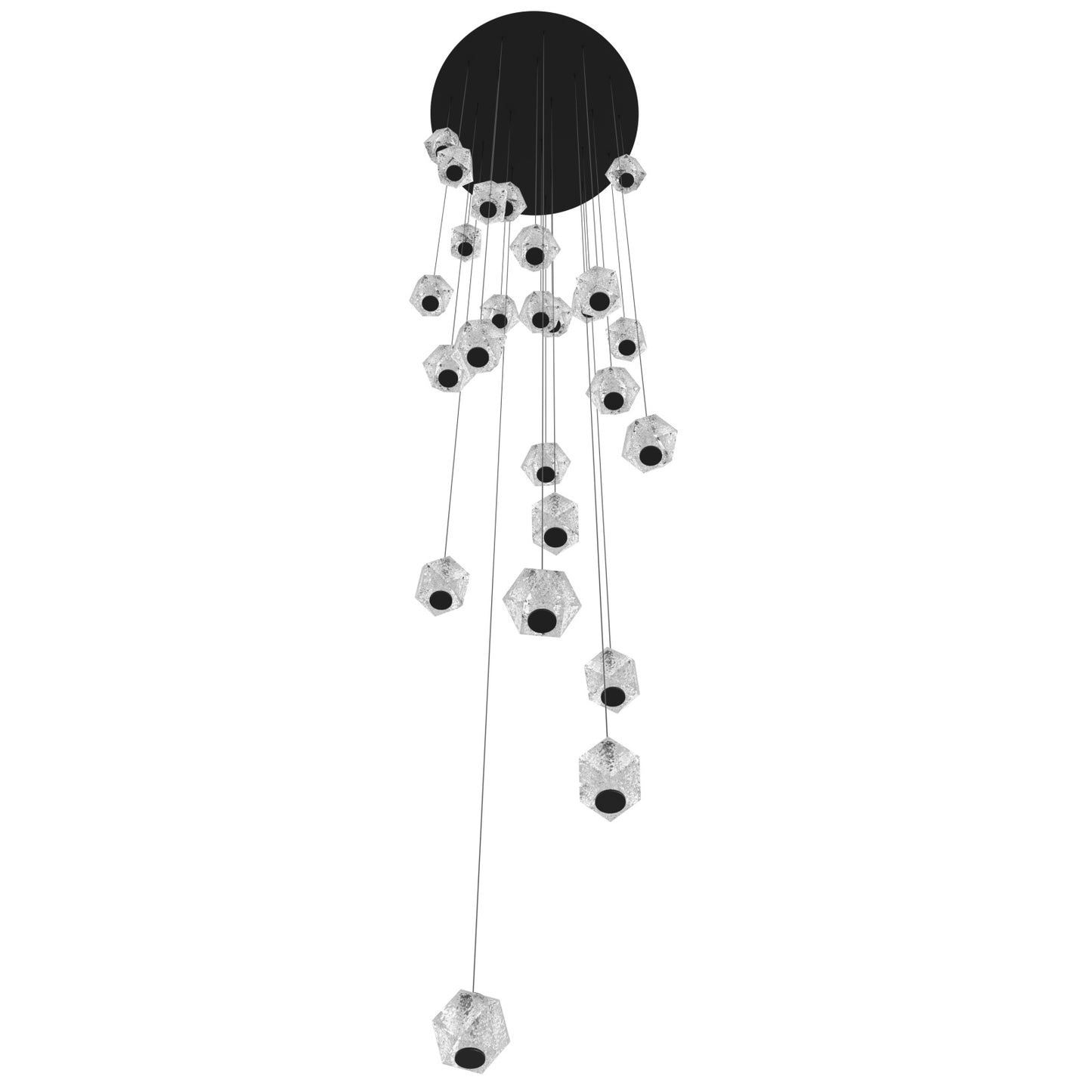 Beluga 25-Light Modern Black LED Pendant Light