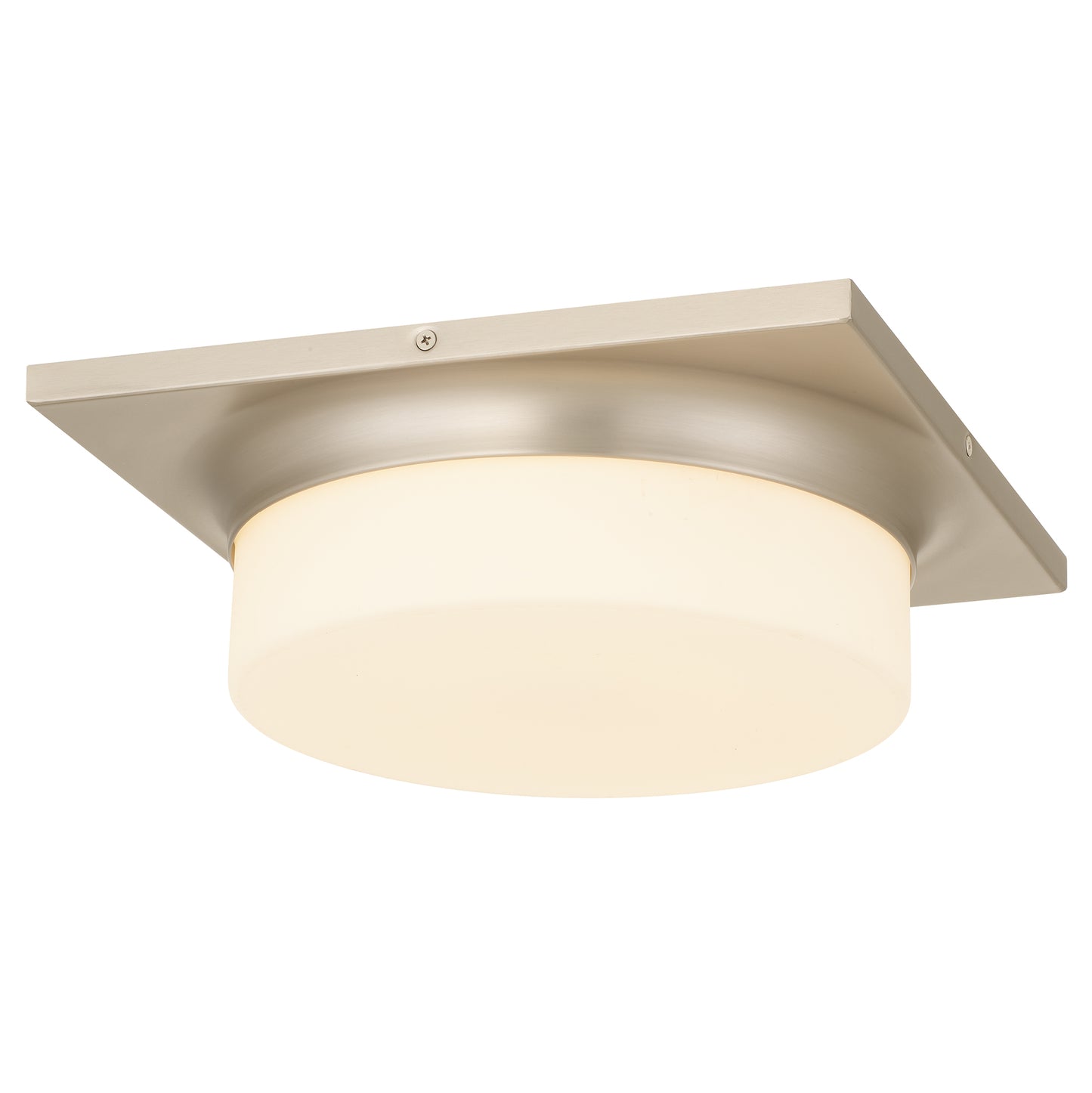 Aura 13" Brushed Nickel LED Flush Mount Ceiling Light