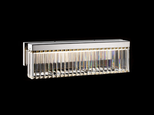 Broadway 25" Polished Nickel LED Crystal Wall Sconce