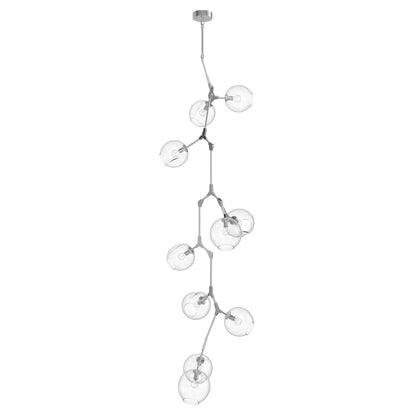 Fairfax Ave 10-Light Matte Chrome Hand-Blown Glass Chandelier