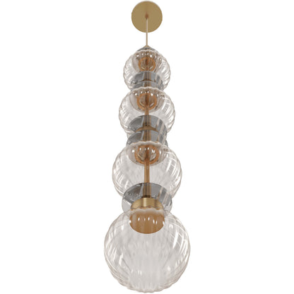 Avra 35" Traditional Aged Brass LED Pendant Light
