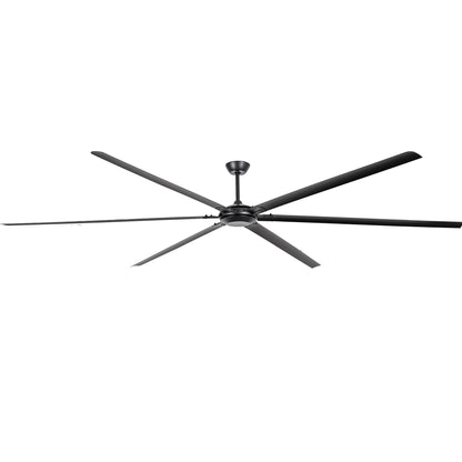 Ceiling Fan Modern 120" Industrial 6-Blade Black Metal