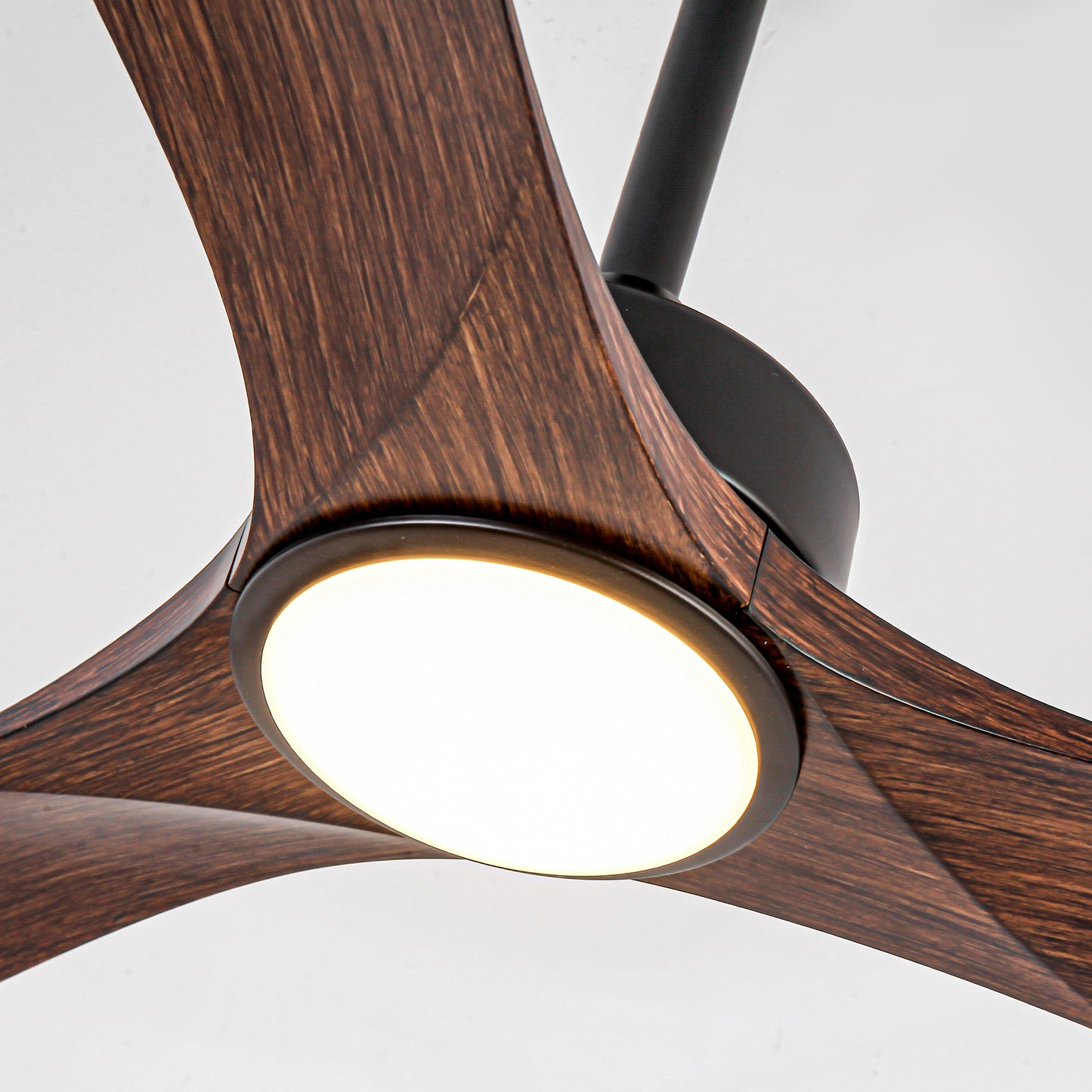 60" Farmhouse Ceiling Fan with Light & Remote – Matte Black, 5-Blade, DC Motor