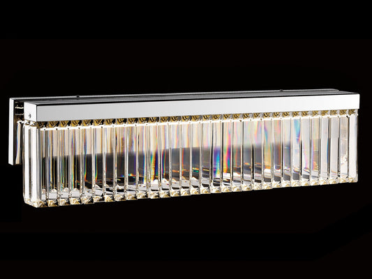 Broadway 30" Polished Nickel LED Crystal Wall Sconce