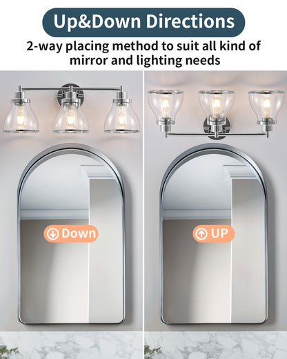 Hermosa Polished Nickel 3-Light Bathroom Vanity Light