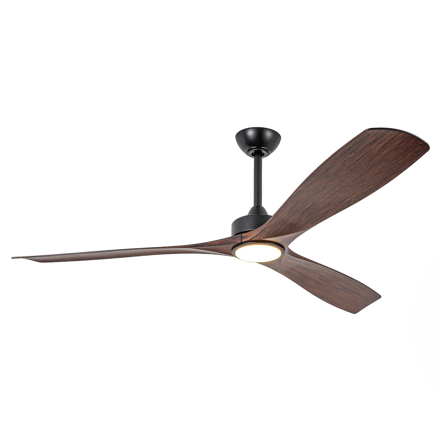 60" Farmhouse Ceiling Fan with Light & Remote – Matte Black, 5-Blade, DC Motor