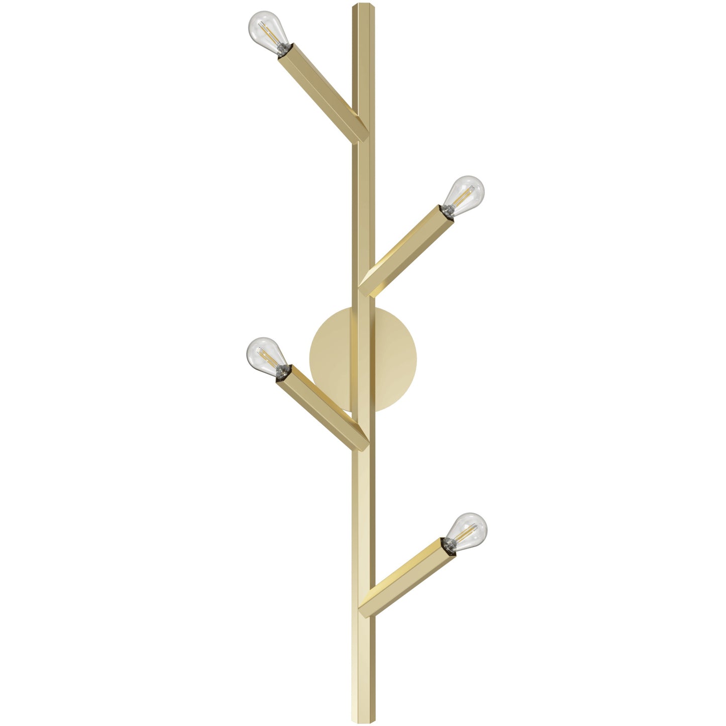 The Oaks Brushed Brass 4-Light Modern Branch Wall Sconce
