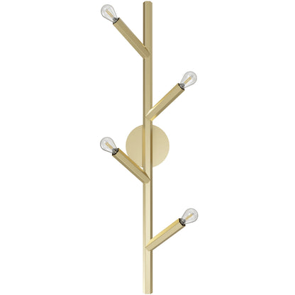The Oaks Brushed Brass 4-Light Modern Branch Wall Sconce