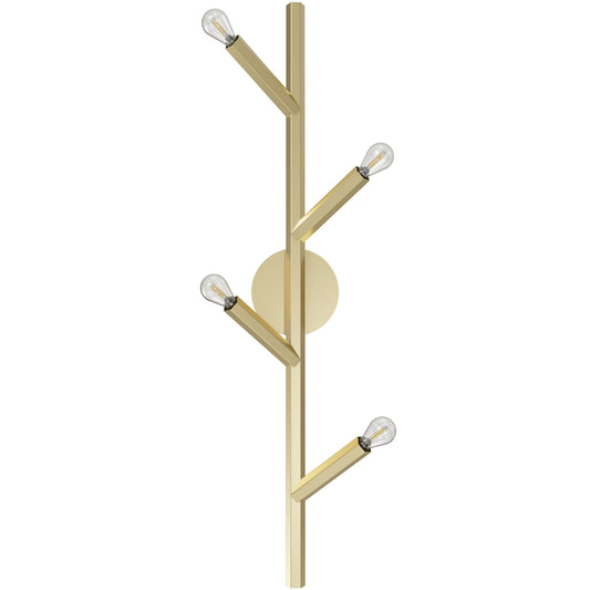 The Oaks Brushed Brass 4-Light Modern Branch Wall Sconce
