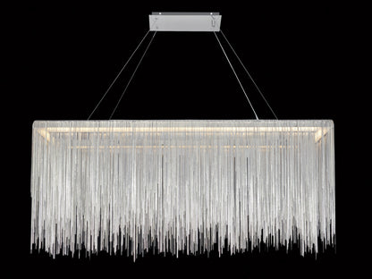 Fountain Ave Chrome Statement Chain Linear Chandelier