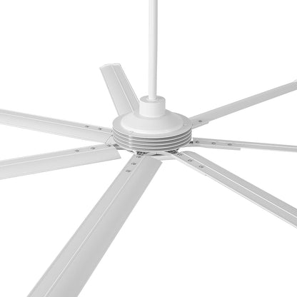 Ceiling Fan Modern 84" Industrial 7-Blade White Metal