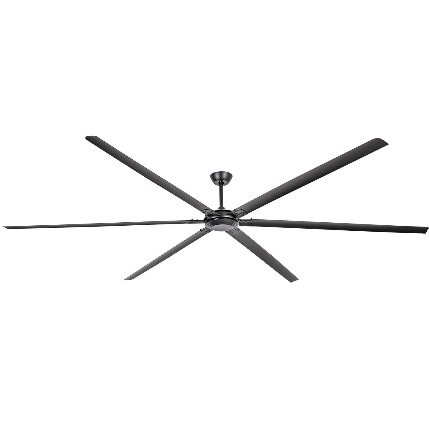 Ceiling Fan Modern 120" Industrial 6-Blade Black Metal