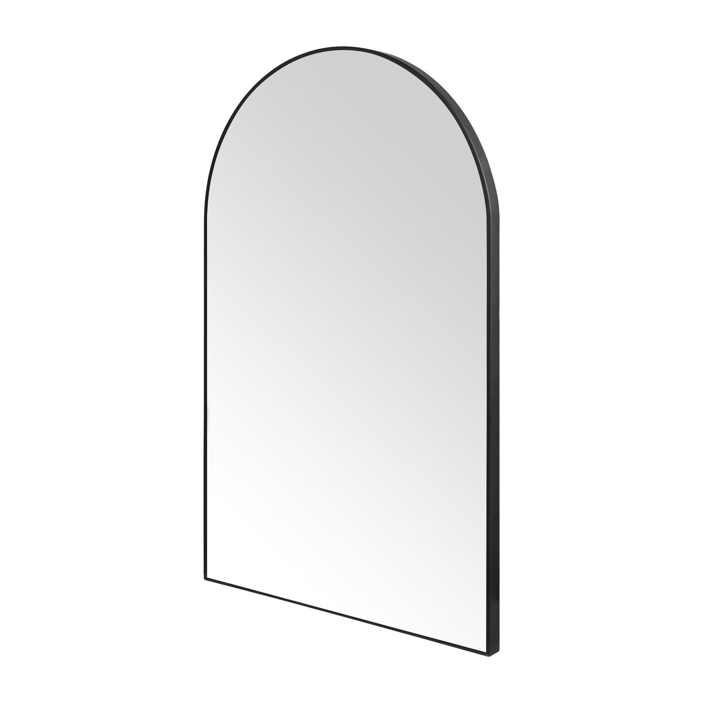 Wall Mirror 36x55" Modern Black Framed Arched Design
