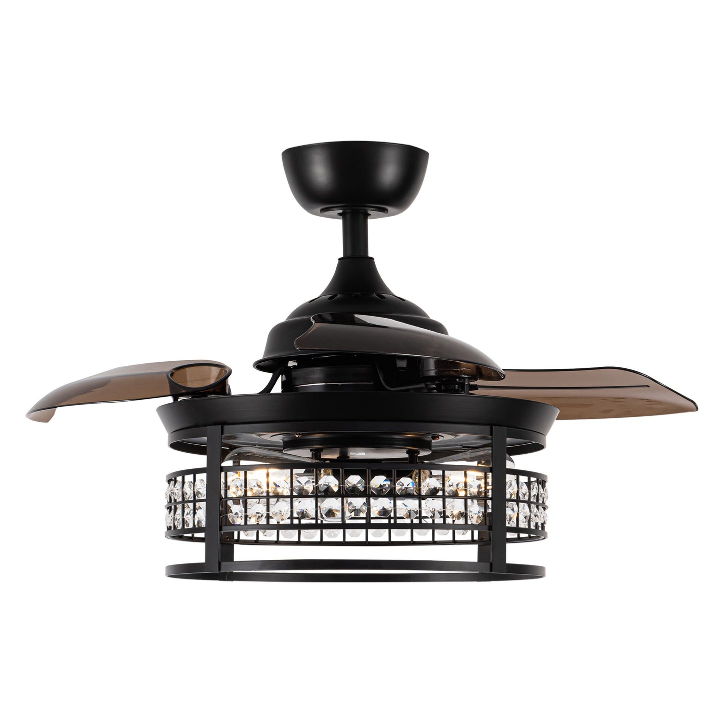 36" 3-Blade 3-Light Modern Fandelier Ceiling Fan with Light