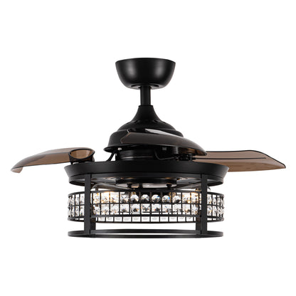 36" 3-Blade 3-Light Modern Fandelier Ceiling Fan with Light