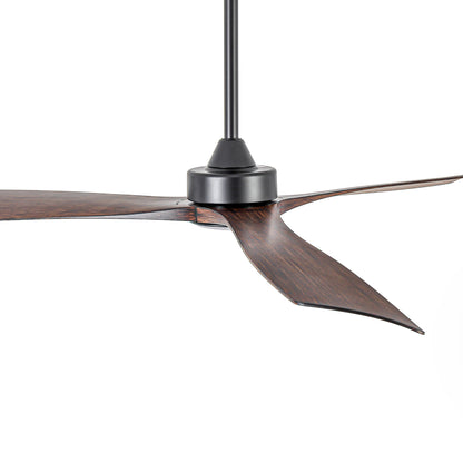 60" Farmhouse Ceiling Fan with Light & Remote – Matte Black, 5-Blade, DC Motor