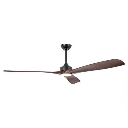 60" Farmhouse Ceiling Fan with Light & Remote – Matte Black, 5-Blade, DC Motor