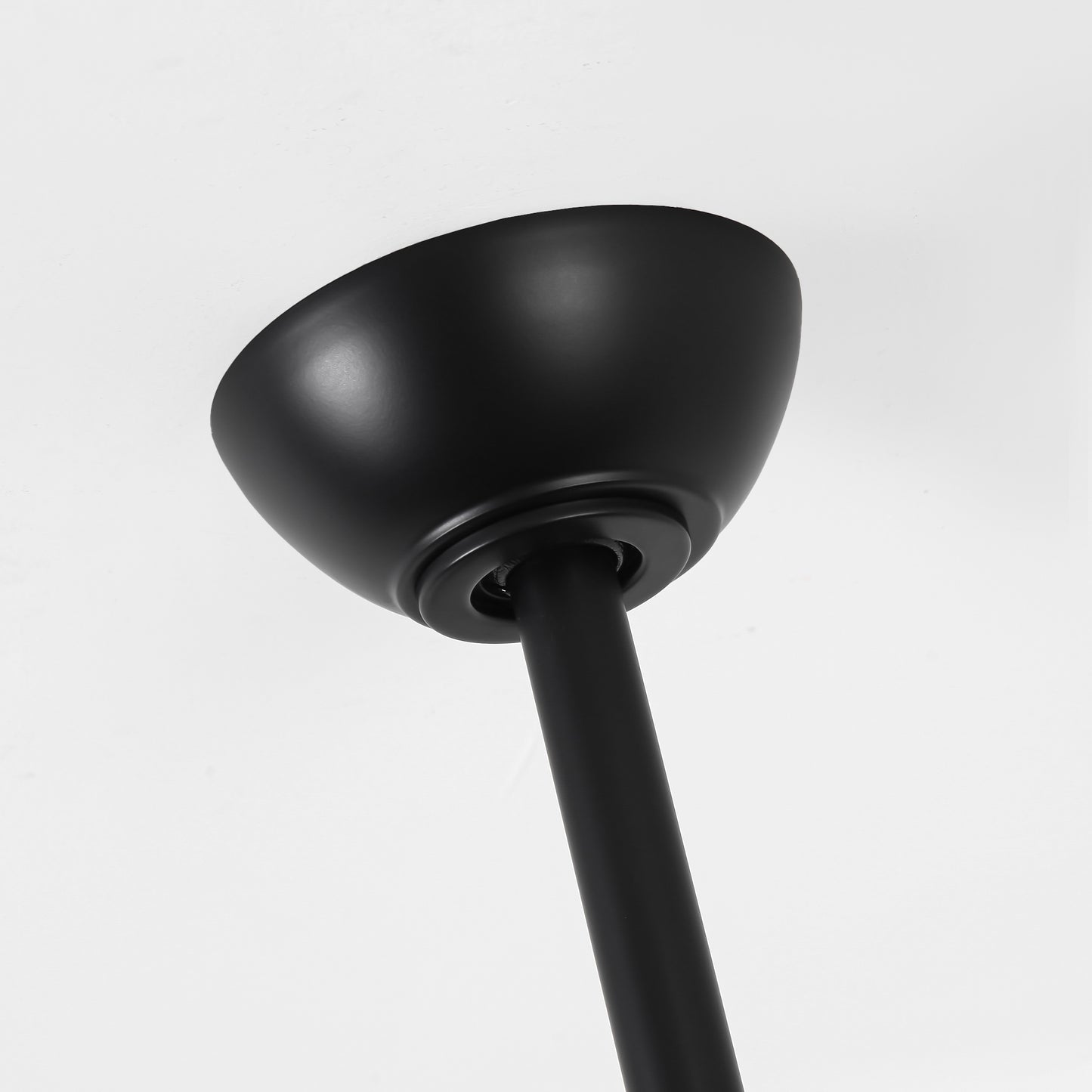 60" Modern Farmhouse Ceiling Fan with Light & Remote – Matte Black, 5-Blade, Quiet DC Motor