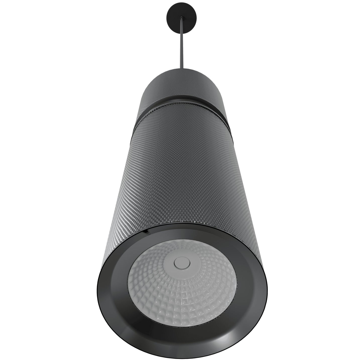 Cicada 1-Light Knurled Dark Grey With Pewter Pendant Light