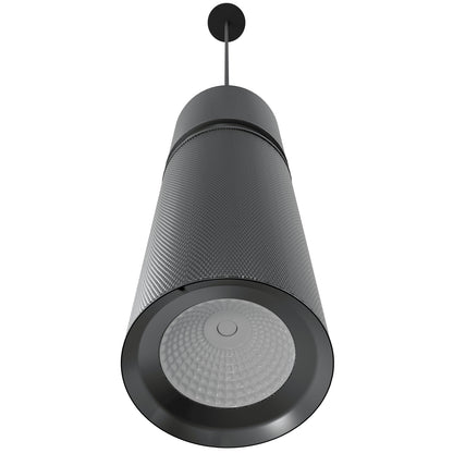 Cicada 1-Light Knurled Dark Grey With Pewter Pendant Light