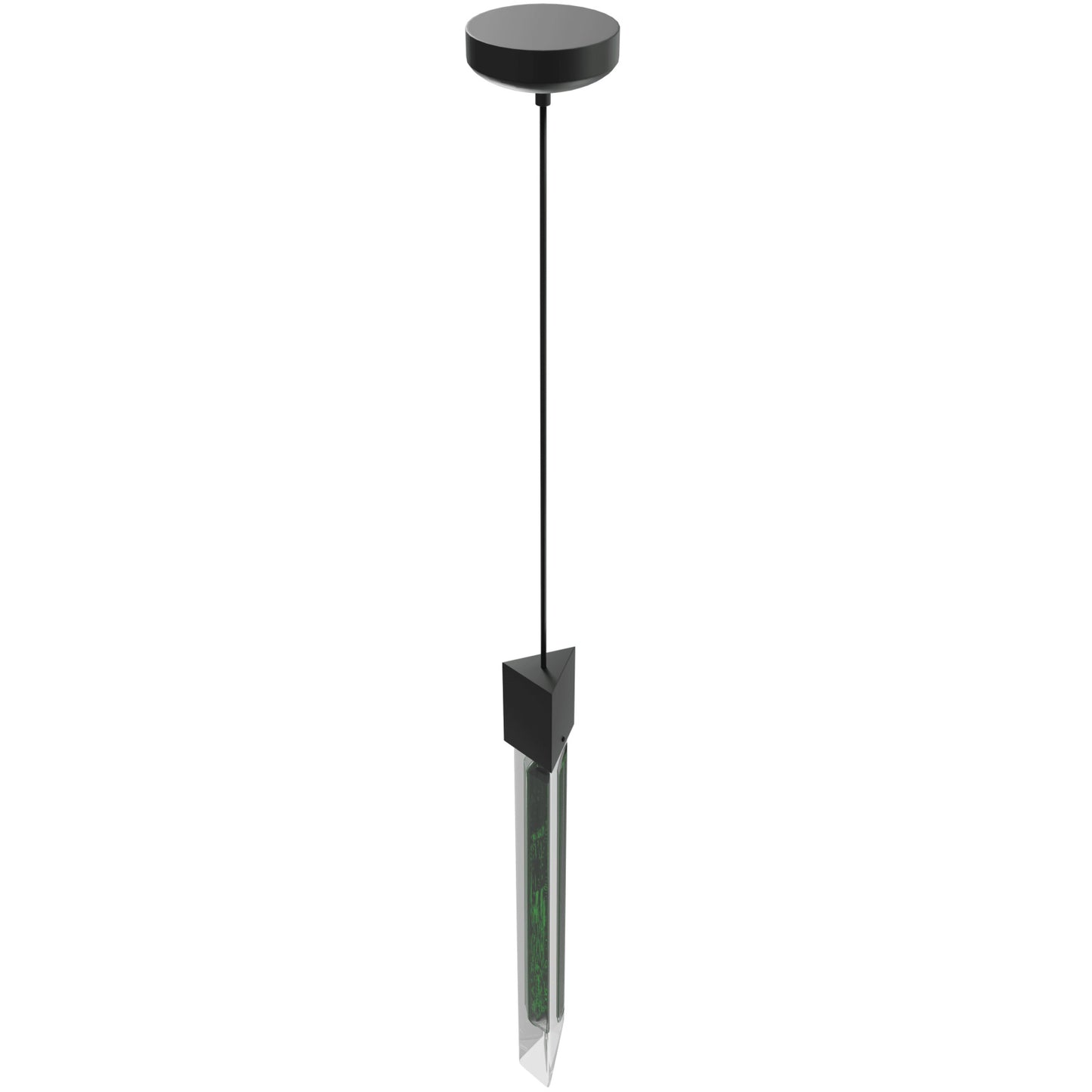 Alpine 1-Light Light Black Jade Glass Pendant Light