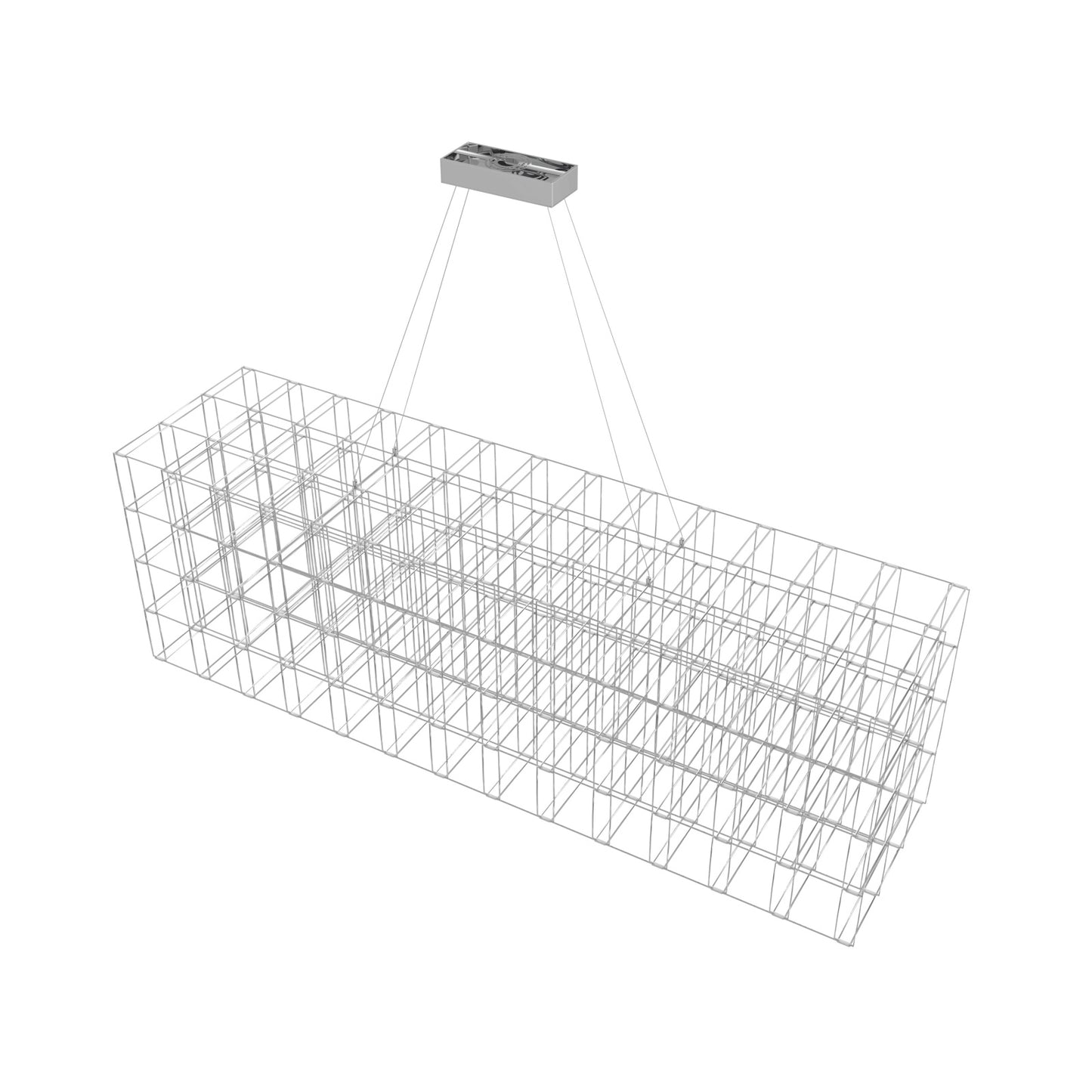 Argyle Ave 72" Chrome LED Grid Linear Chandelier