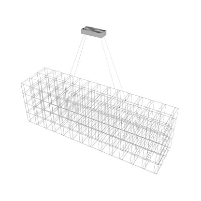 Argyle Ave 72" Chrome LED Grid Linear Chandelier