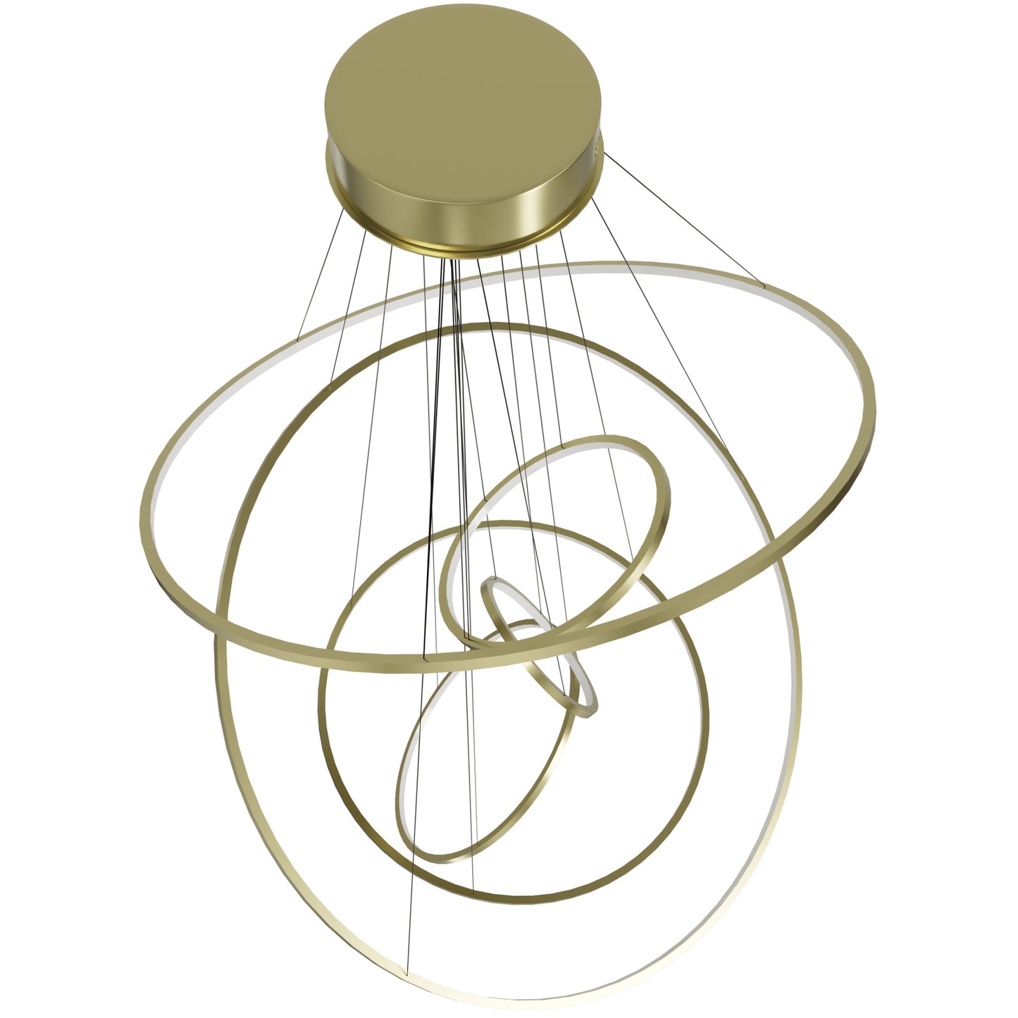 Aria 6-Ring Modern Brass LED Pendant Light