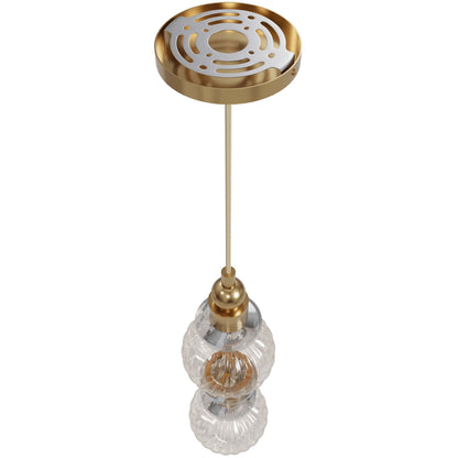 Avra 18" Traditional Aged Brass LED Pendant Light