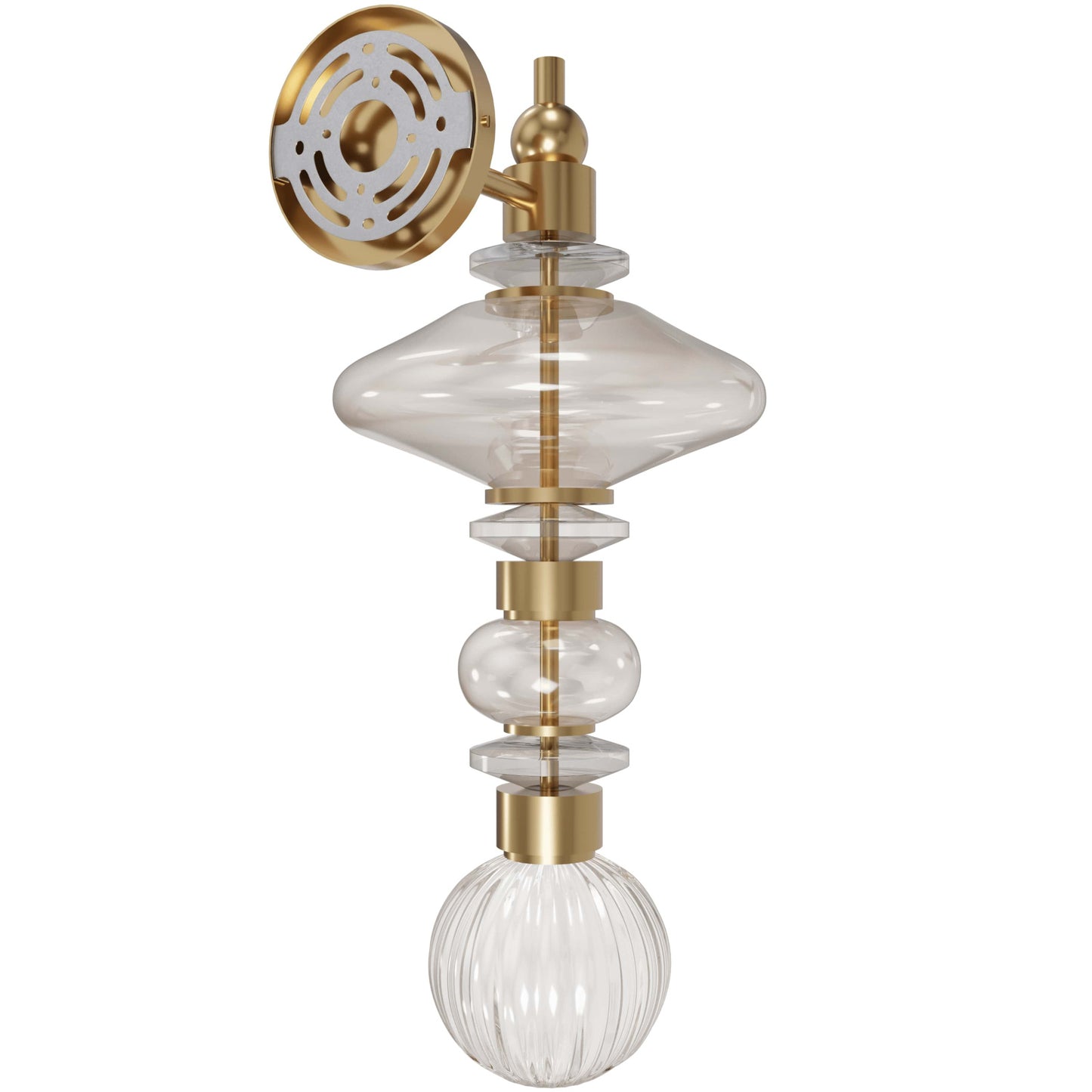 Avra 20" Traditional Aged Brass LED Wall Sconce