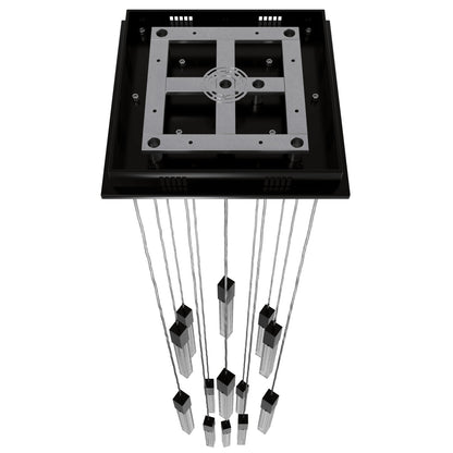 Boa 13-Light LED Dark Bronze Studded Glass Pendant Light