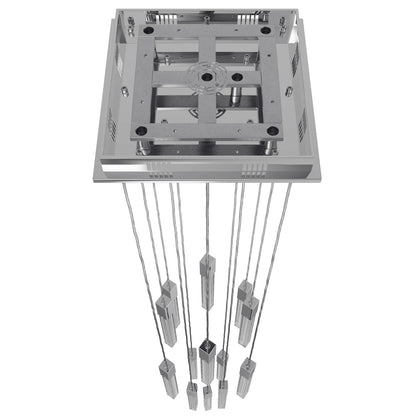 Boa 13-Light LED Polished Chrome Studded Glass Pendant Light