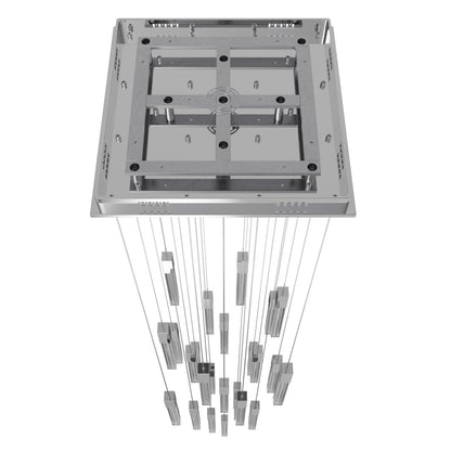 Boa 25-Light LED Polished Chrome Studded Glass Pendant Light
