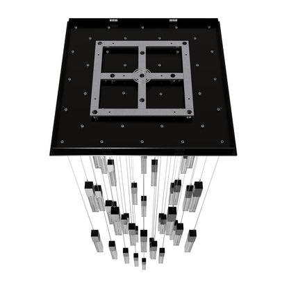 Boa 41-Light LED Dark Bronze Studded Glass Pendant Light