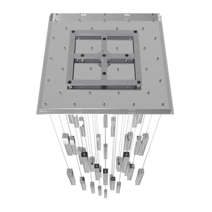 Boa 41-Light LED Polished Chrome Studded Glass Pendant Light