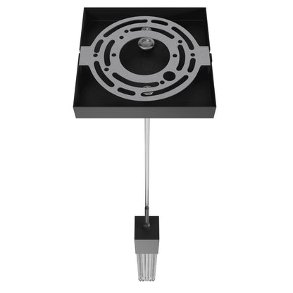 Boa 1-Light LED Matte Black Studded Glass Pendant Light