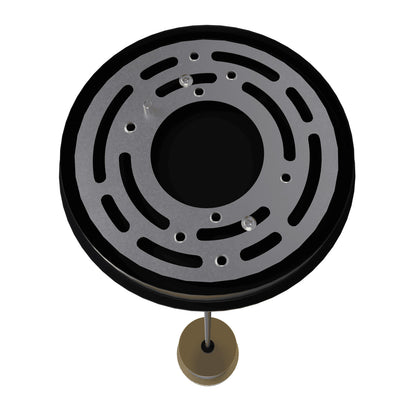 Cicada 1-Light Black With Knurled Brass Pendant Light