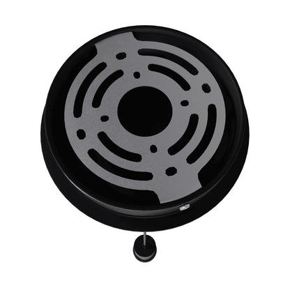 Cicada 1-Light Black With Knurled Black Pendant Light