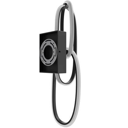 Circa Modern Black Looping 2 Ring LED Wall Sconce