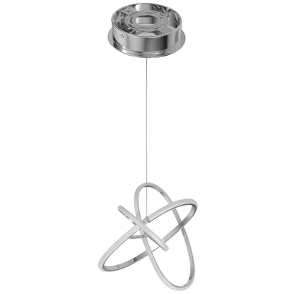 Circa Modern Chrome Looping Round LED Pendant Light