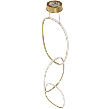 Circa Modern Gold 3 Ring LED Pendant Light