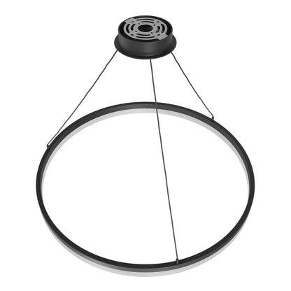 Circa 31" Modern Black Ring LED Pendant Light