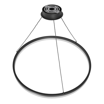 Circa 39" Modern Black Ring LED Pendant Light