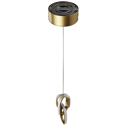 Circa Modern Gold Looping 3 Ring LED Pendant Light